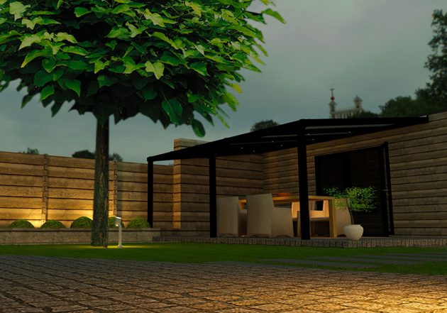 NoeMar terrasoverkapping 5.06 meter antraciet grijs