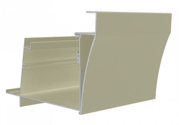 Siergoot / opzetprofiel crème wit voor BudgetLine en ComfortLine goot, klassiek gebogen