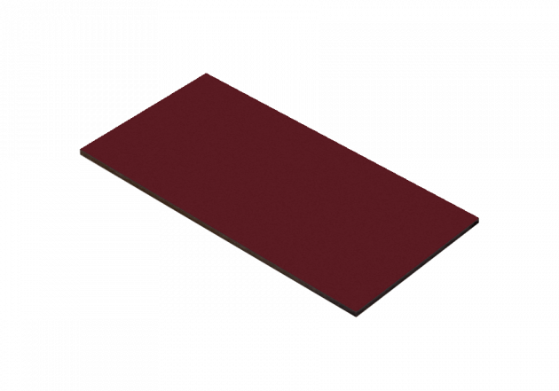 HPL plaat rood (ral 3005)