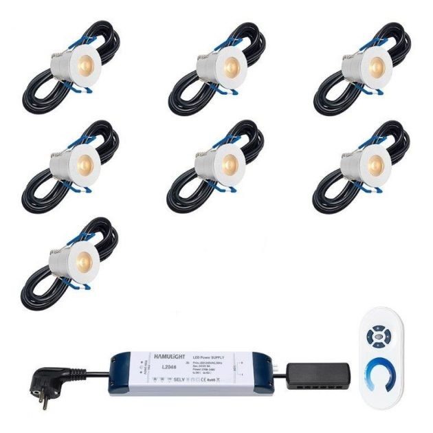 LED verlichting terrasoverkapping 8.06 meter set van 7x3w