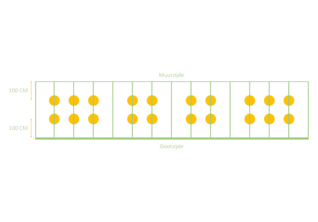 LED verlichting terrasoverkapping 14.06 meter set van 20x3w spots